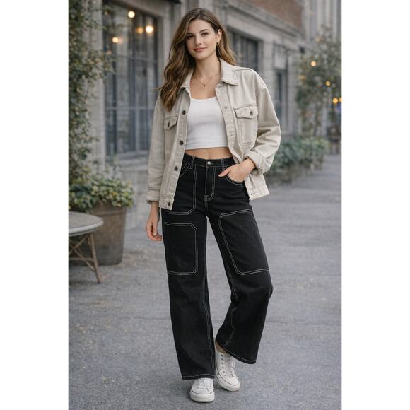 Dokotoo Denim - Dokotoo Women’s Black Utility Jeans Small High Rise